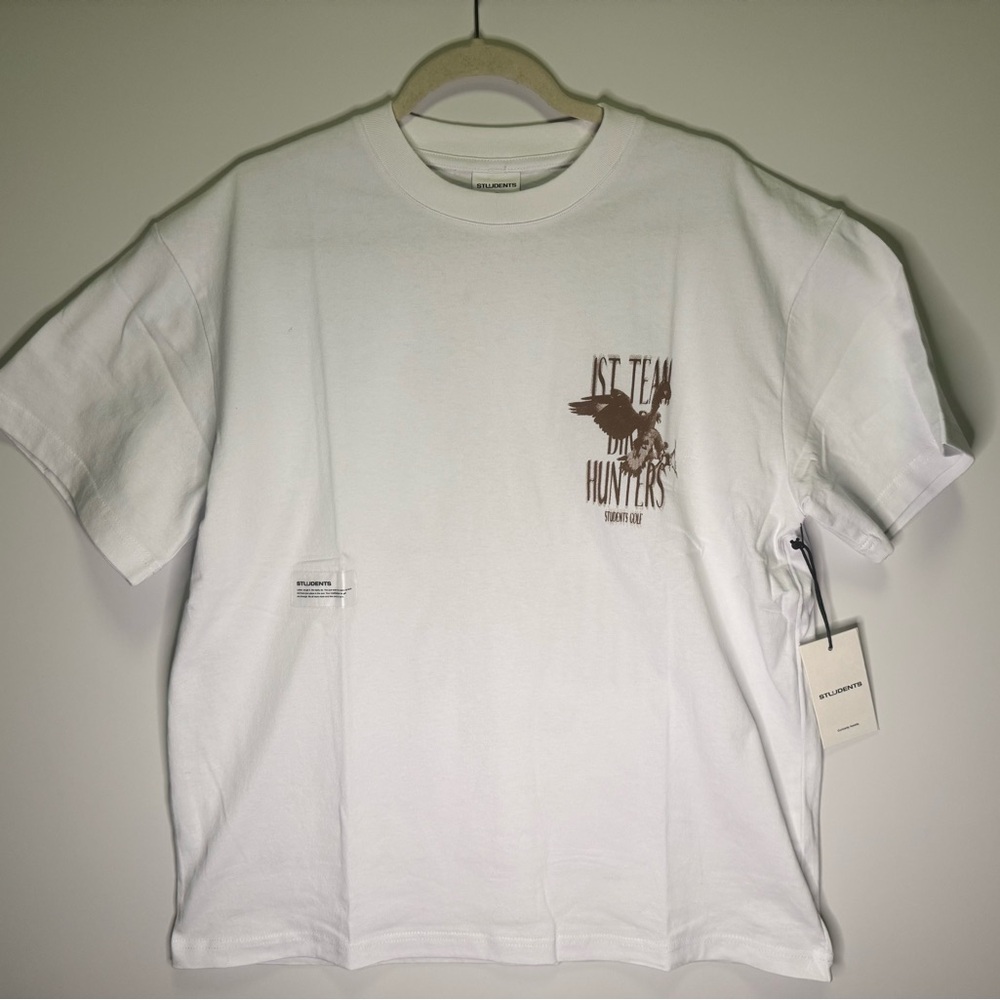 NWT Students Golf Bird Hunters Graphic White T-Shirt Medium